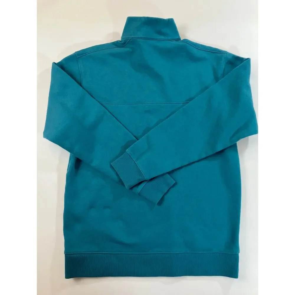 Columbia Men’s M Teal Quarter Zip Pullover Sweatshirt Embroidered Logo